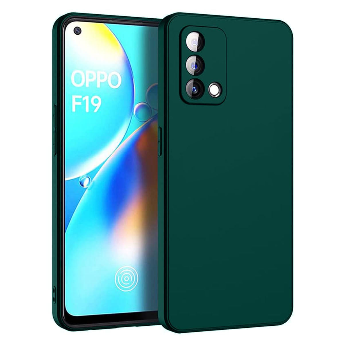 LIRAMARK Silicone Soft Back Cover Case for Oppo A74 4G, F19, F19s (Silicone Green) (B0C94GDN71) Amazon Price History, Amazon Price Tracker