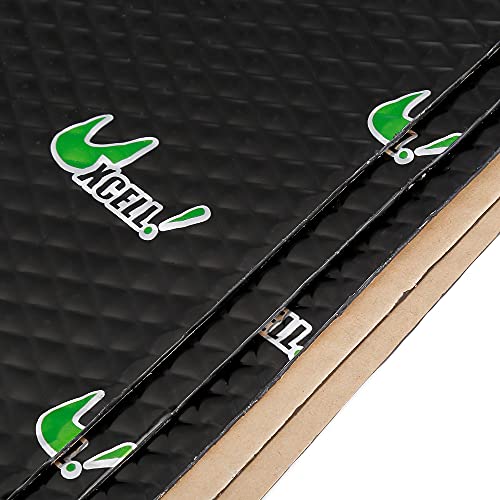 Uxcell 34Pcs 80Mil 36Sqft Car Sound Deadener Heat Insulation Mat Butyl Pad Damping Self Adhesive Deadening Material Roof Floor Sound Barrier Black #TOP7