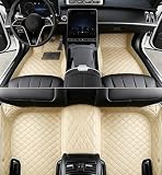 LIODOR Custome Car Mats Accessories All Weather Floor mats Compatible with Automotive Floor Mats Passenger car mats (Beige)