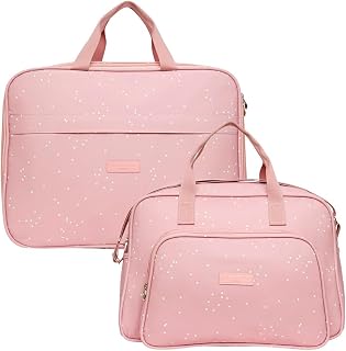 Combo com Mala e Bolsa Grande Pirulitando Bolinhas Rose