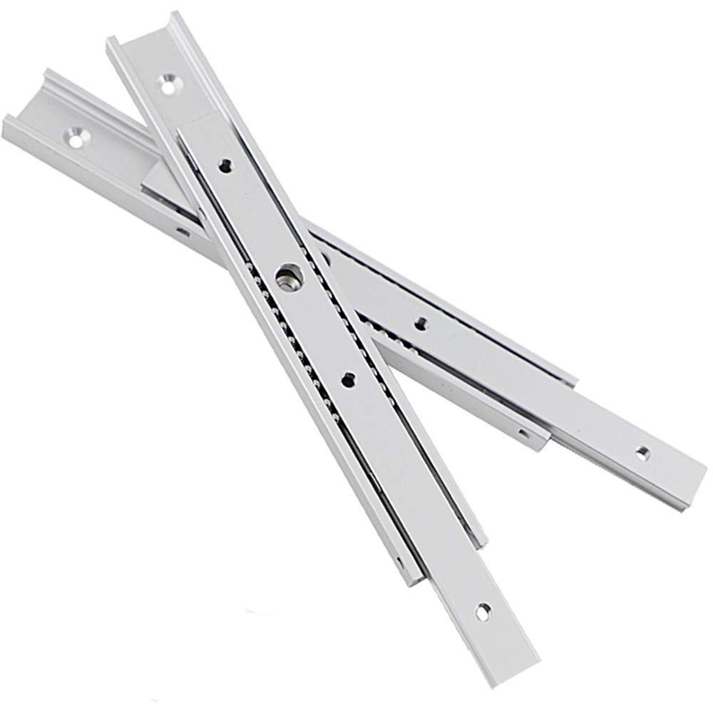 Residential Drawer Runner, Runners Slides Ball Bearing 20mm Double-Row Steel(350mm)