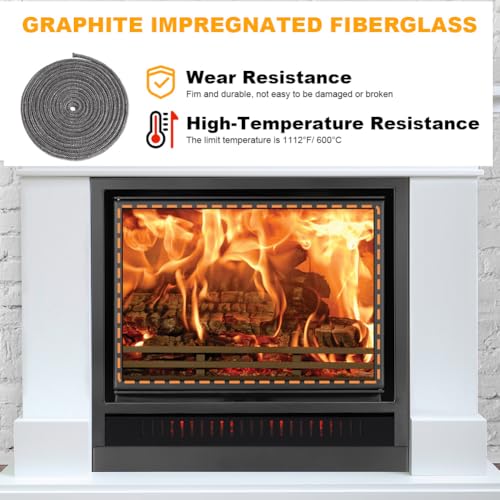 Flintronic Stove Rope, Heat Resistant Rope Seal Replacement Gasket with 4 Tapes - Image 3