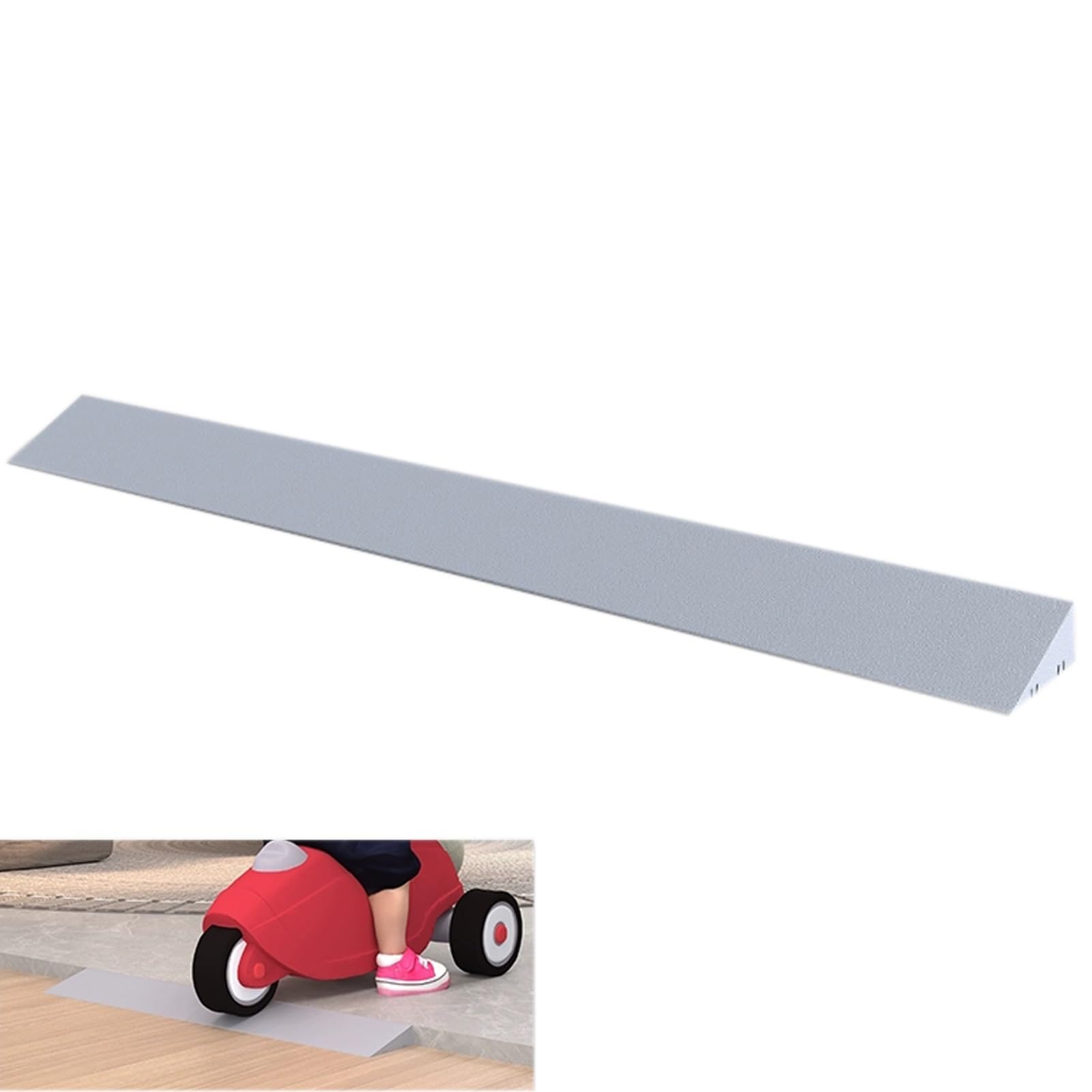 Rampa para Silla de Ruedas, Rampas Portátiles Y Livianas para Aceras de Entrada de Vehículos, Rampa para Silla de Ruedas para Entradas de Transición, Aceras y Garajes, Rampa para Puerta(Gray,99x24x11c