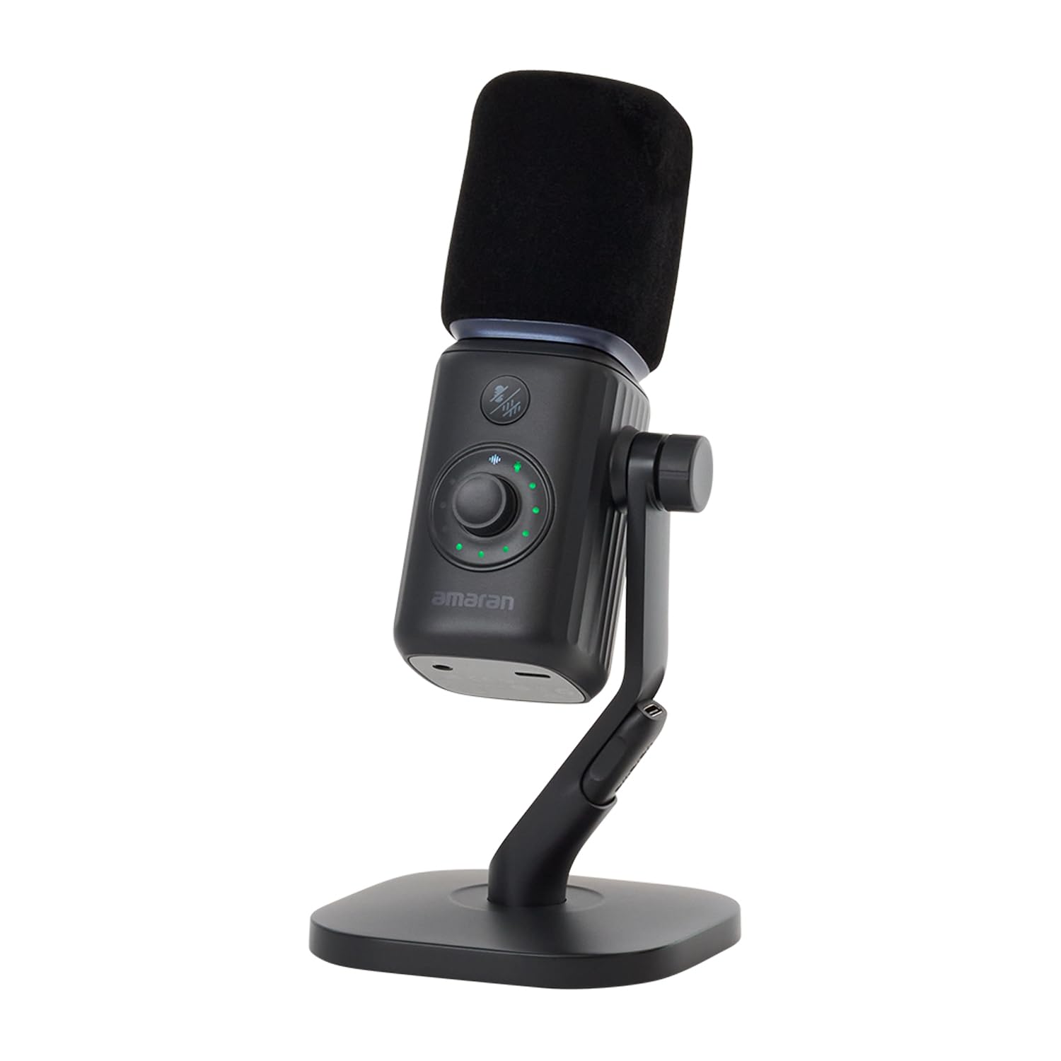 Amaran Mic Desktop Stand Kit Wireless Microphone,AI Noise Reduction, USB-C | NPU+DSP Dual-Chip AI Denoising, Studio Sound, Built-in Sound Card, Plug & Play, One-Knob Control, App Control 50m Charcoal