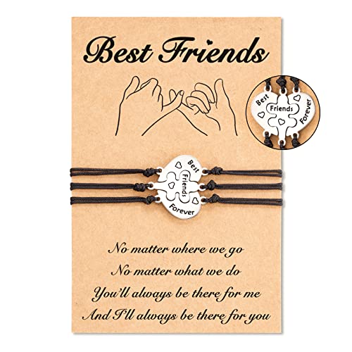 Tarsus Best Friend/Sister Bracelets for 2/3 Heart Matching Bracelets Gifts for Women Girls - Main Image