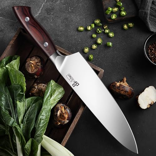 Image of DDF iohEF Chef Knife Sharp Kitchen Knife 8 inch Japanese Stainless Steel Professional Cutting Knife Ultra-sharp Chef's Cooking Knife with Non-slip Ergonomic Handle and Gift Box