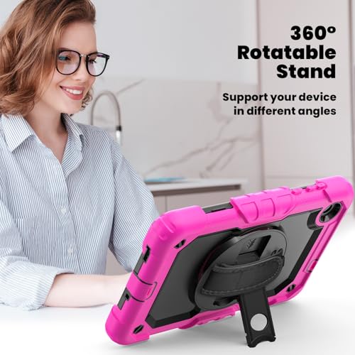 Étui rotatif Lenovo Tab M8 4e génération TB-301FU housse antichoc rose