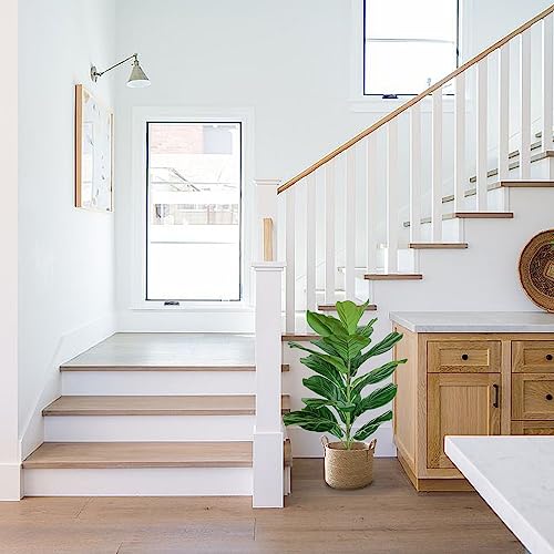 Besamenature 30" Little Artificial Fiddle Leaf Fig Tree/Faux Ficus Lyrata For Home Office Decoration #TOP3