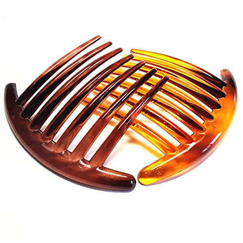 Women's French Twist Combs Plastic Side Hair Comb With Seven Tooth - Set Of 6 (3 Colors, Each 2Pcs) #TOP1