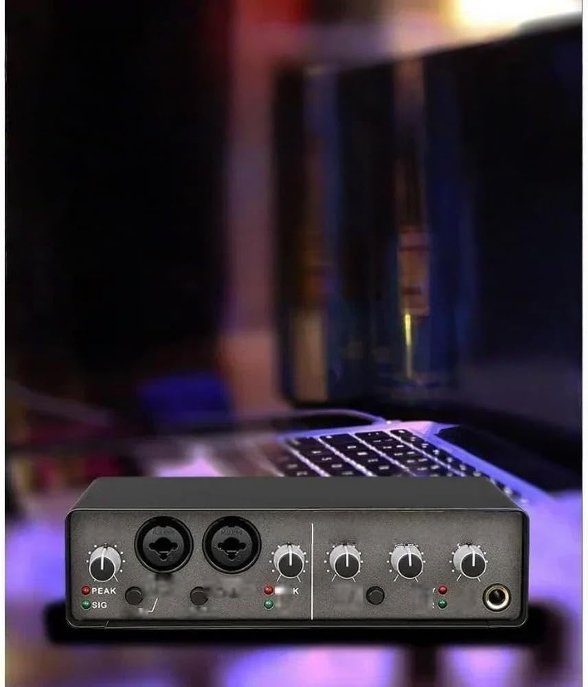 for Q-24 Professional Audio Sound Card with Electric Guitar Live Broadcast Recording for Studio Singing Computer PC