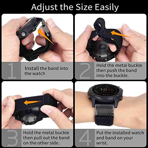 Correa elástica de tela para reloj Garmin 26mm miniatura 7