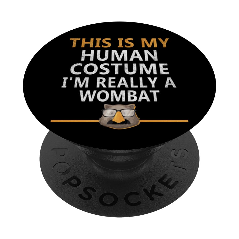 Water Buffalo Humor This Is My Human Costume Water Buffalo PopSockets Swappable PopGrip, Black