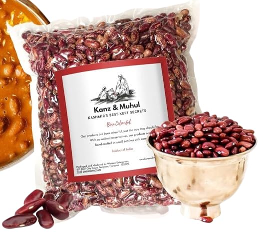 Kanz & Muhul Organic Bhaderwah Jammu Rajma 450 Gm, Creamy & Smooth Texture, Hand-Picked Red Kidney Beans Red Kidney Bean Dry | Healthy & Wholesome Food, Organic Pulses | Rich in Fiber, High Protein, No Preservatives | 450gm (B09BD4JY4H) Amazon Price History, Amazon Price Tracker