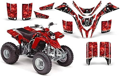 AMR Racing ATV Graphics kit Sticker Decal Compatible with Yamaha Blaster 200 1998-2005 - Reaper Red