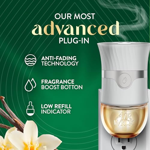 Image of Air Wick Vibrant Plug In Scented Oil Refill,Infused with Essential Oils,Plug In Air Fresheners for Home,Sweet Vanilla & Shea Butter,(Pack of 10)