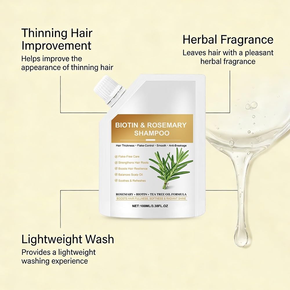 Shampoo volumizzante rinfrescante for capelli, detergente delicato for capelli lisci e resistenti(2PCS)