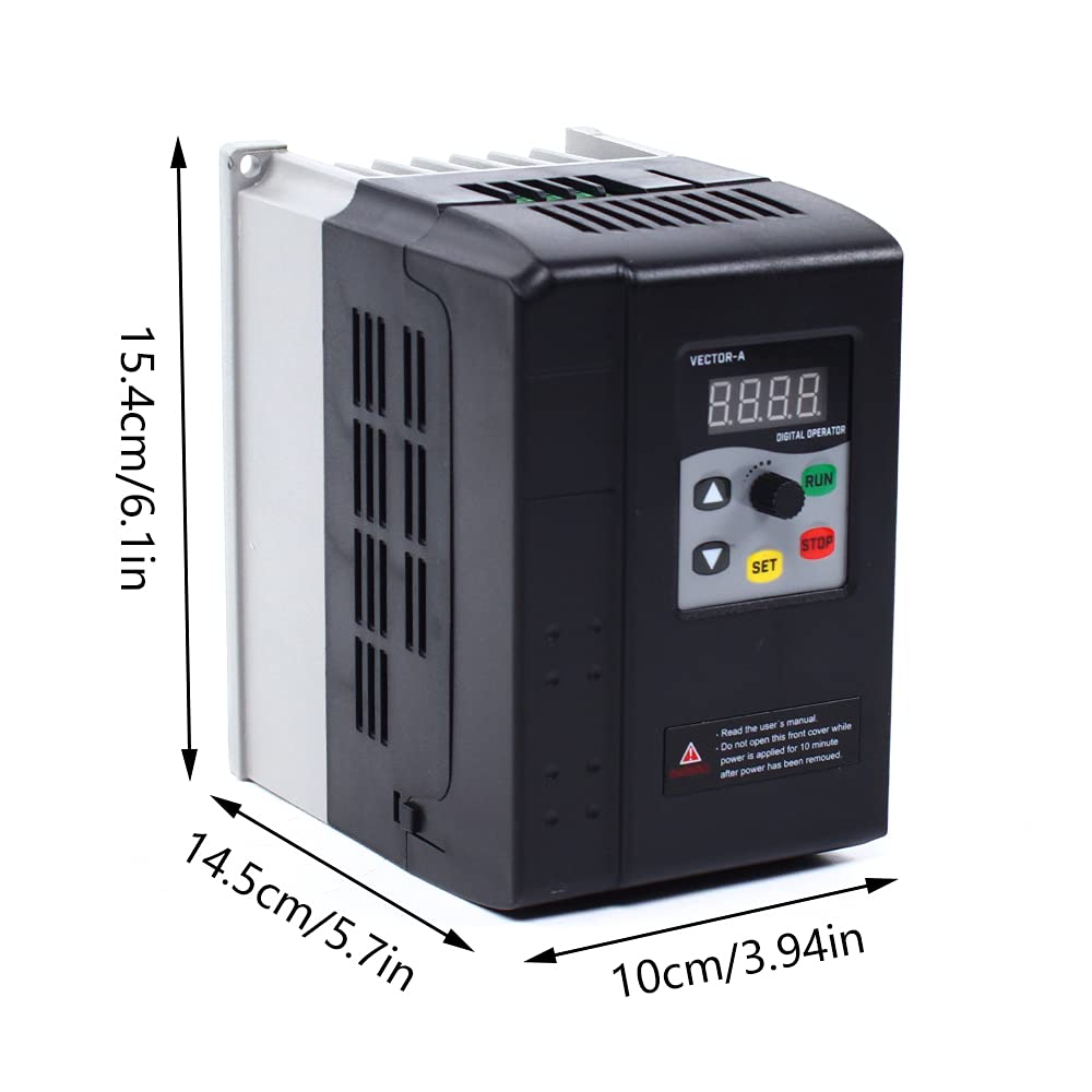 VFD Regulador de velocidad de frecuencia convertidor de velocidad para motor de corriente alterna 3 fases 2,2 KW 3HP VFD Variable Frequency Driver Inverter