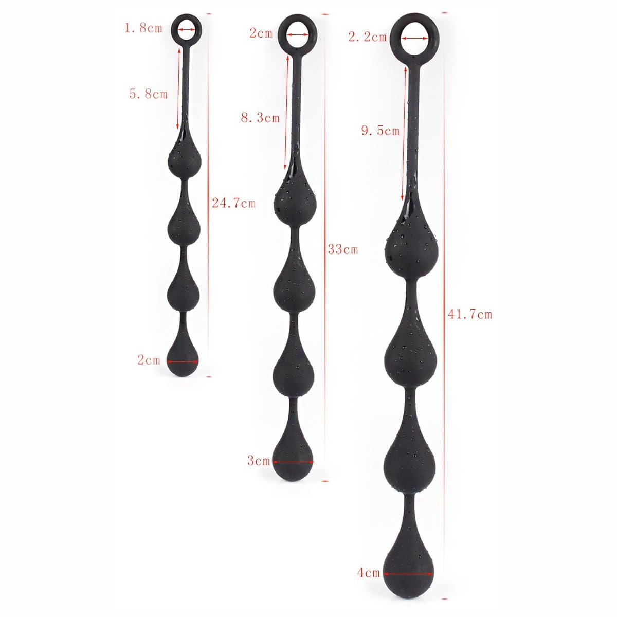 anal bead drain plug BUTT PLUG: Platinum Silicone Anal Plug Collection – GreedyCluster main image 1