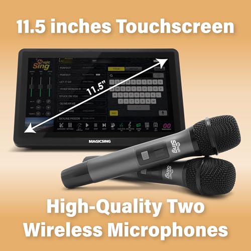 Magic Sing 2025 New All-in-One Magicsing Karaoke ATK1000 Korean + English – Wireless Mic, Free Song Updates, No App Required