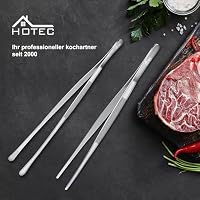 Hotec Grillzange Edelstahl Lang 30CM,Kitchen Kochpinzette,Kochpinzette Edelstahl Küche Verwendbar als Profi Zange Pinzette für Kochen Grillen und Backen - 2er Set (Packung mit 2) – Ansicht 9