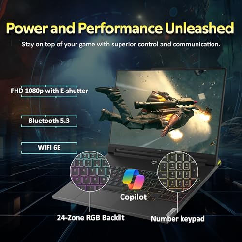 Image of Lenovo Legion 9 16 inch 3.2K 165Hz Gaming Laptop, Intel i9-14900HX, GeForce RTX 4090 16GB GDDR6, 64GB DDR5, 5TB Storage(4TB SSD+1TB Docking Station Set), RGB Backlit Keyboard, Wi-Fi 6E, Win 11 Pro, Black