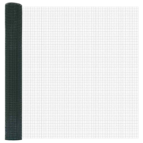 Qnhdfrt Stahl Maschendrahtzaun 1000 x 3,2 x 120 cm Grün für Garten, Hunde & Hühner, witterungsbeständig & rostfrei, moderner Drahtzaun zum Einzäunen von Terrasse, Weide und Campingplatz