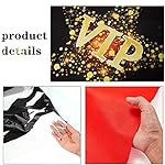 Timtin VIP Entrance Banner Photography Backdrop with Red Carpet Runner, Paparazzi Props, 2.6 x 15 ft Rug, Double-Sided Tape for Party Decorations and Movie Theme Events - Image 4