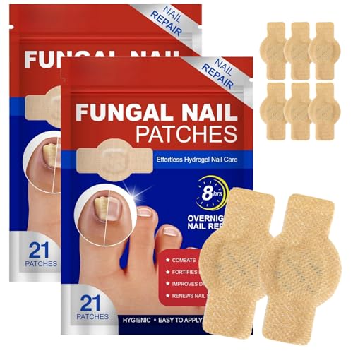 Lot de 21 patchs de traitement contre les mycoses des ongles, patchs de réparation des ongles, traitement contre les mycoses des ongles des pieds, patch pour ongles des pieds (2 box)