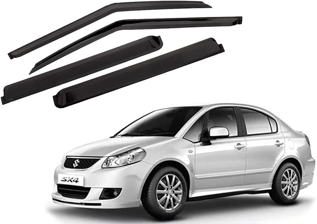 CAR SAAZ Unbreakable Door Visor for Sx4 (2007-2013)(Set of 4Pcs)
