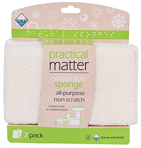 Practical Matter Organic Cotton Fiber All-Purpose Kitchen Sponge (Pack of 2)