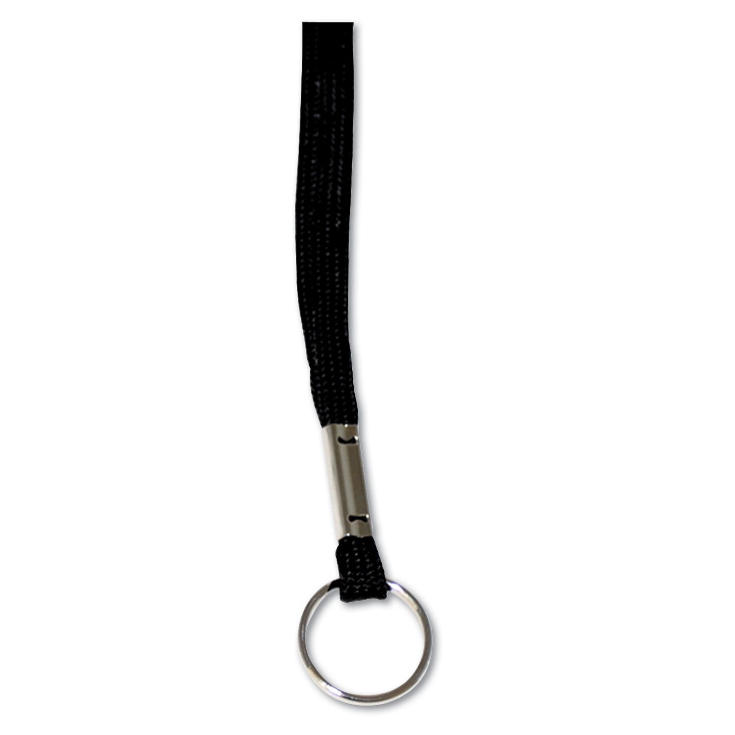 Advantus 75423 Deluxe Lanyards, Ring Style, 36-Inch Long, Black, 24/Box