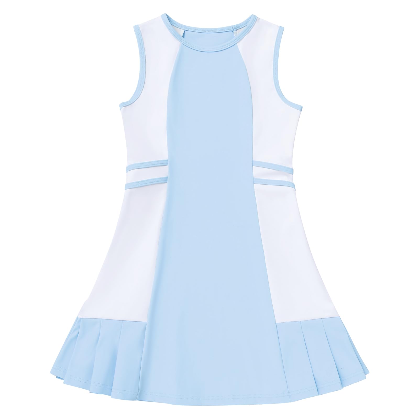 ODASDOGirls Tennis Golf Outfit Sleeveless Dress Tank Top with Pocket Shorts Skorts Set Sportswear Workout Athletic Clothes