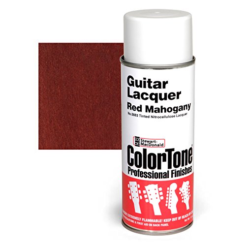ColorTone Nitrocellulose Guitar Lacquer Spray - Red Mahogany 13oz Aerosol Can - Fast-Drying...