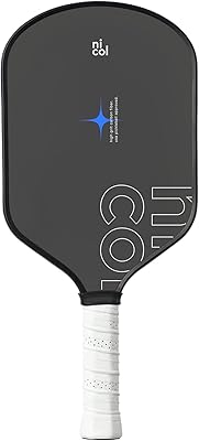 P-One by Nicol Pickleball Paddle - T700 Premium Japanese Carbon Fiber - USAPA Approved Pickleball Racket, Elongated Handle & Paddle Face, Upgraded Non-Slip Grip