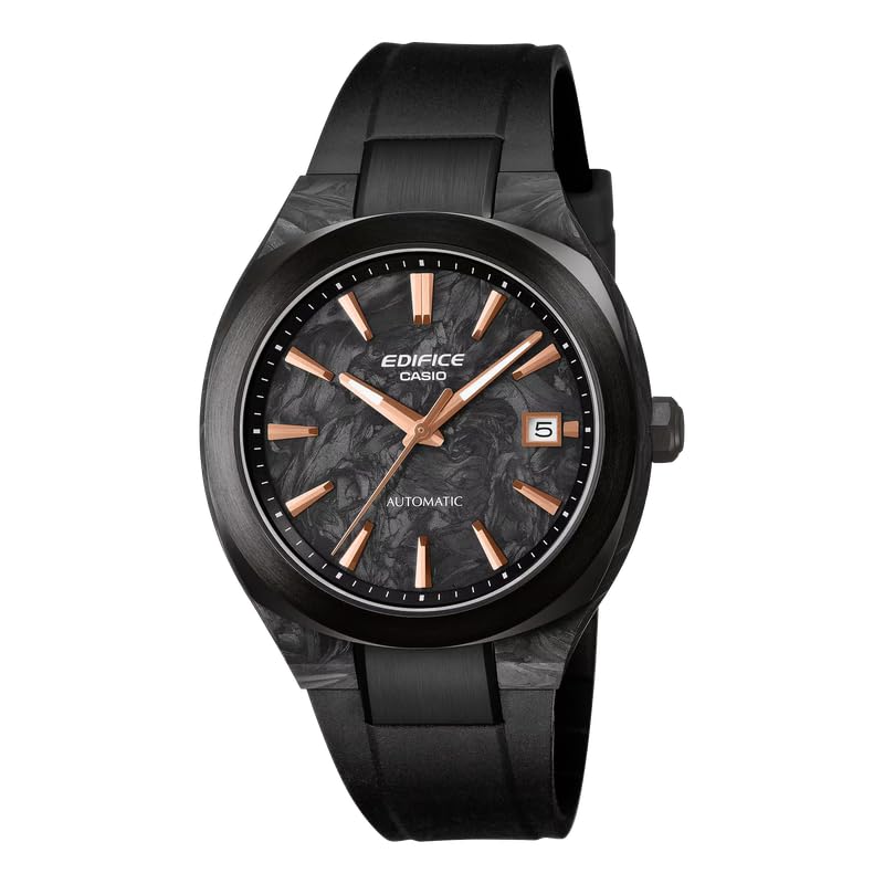 Edifice EFK200XPB-1A Motorsports Forged Carbon Dial Black Rose Gold Automatic