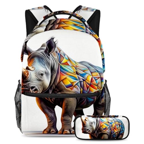 Cartables grande capacité style rhino pour les cours au lycée et les voyages de week-end