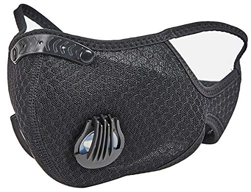 Signature Fitness Everyday Essentials All-Purpose Fitness Training Mask with Activated Carbon Filter, Black