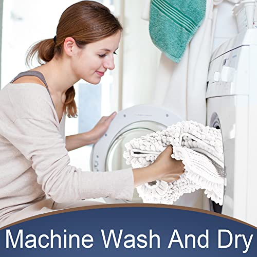 Yimobra Original Luxury Chenille Bathroom Runner Rugs, 70 X 24 Inches, Soft, Long Large Bath Mats, Super Absorbent, Non-Slip, Machine Washable, Carpets For Home, Nursery, Bed Living Room, Bright White #TOP4