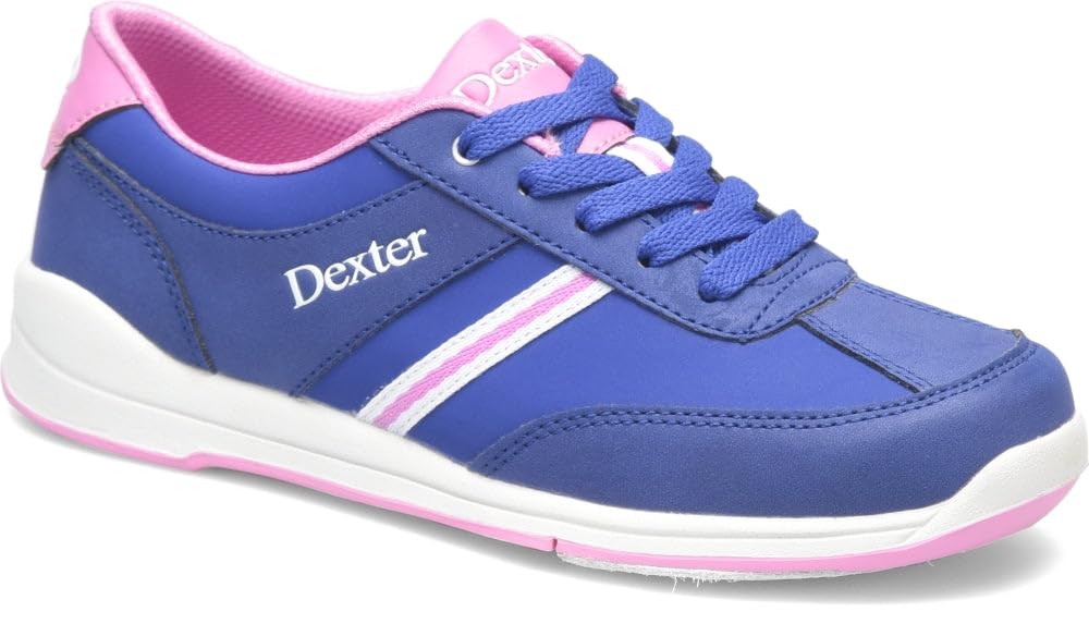 Dexter Womens Dani Bowling Shoes (for Right or Left Handed Bowlers- Universal Slide Soles on Both Shoes) - Blue/Pink 9