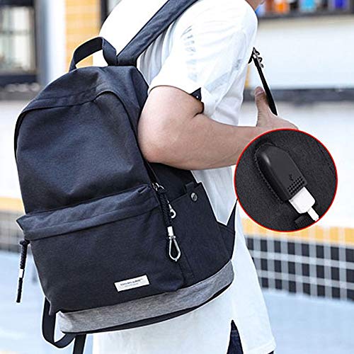 Mochila Escolar Com USB Reforçada Para Notebook Moderna Unissex