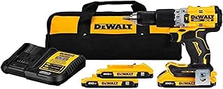 DEWALT Kit Parafusadeira/Furadeira de Impacto 1/2 Pol. (13mm) 20V MAX* XR® + 2 Baterias, carregador e Bolsa DCD805D2  
