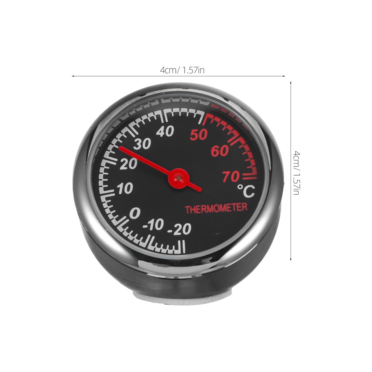iplusmile Auto Thermometer Analog Mechanisch Mit Leuchtendem Stahlkernzeiger Mini Thermometer Für Armaturenbrett Auto Innenraum Temperaturanzeige Wasserdicht Staubdicht