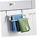 Veemoon Stainless Steel Over The Door Towel Bar Durable Bathroom Towel Hanger for Kitchen and Bathroom Space-Saving Design Easy Installation Without Tools Brushed Finish