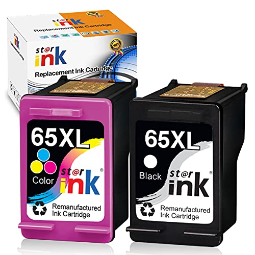 Super Brands Starink Remanufactured Ink Cartridge Replacement for HP 65 XL 65XL for Envy 5000 5055 5052 5014 DeskJet 3700 3755 3752 2600 2622 2652 2655 3720 2635 2636 5010 5012 Printer(Black Tri-Color, 2 Packs) Super Brands Starink Remanufactured Ink Cartridge Replacement for HP 65 XL 65XL for Envy 5000 5055 5052 5014 DeskJet 3700 3755 3752 2600 2622 2652 2655 3720 2635 2636 5010 5012 Printer(Black Tri-Color, 2 Packs)