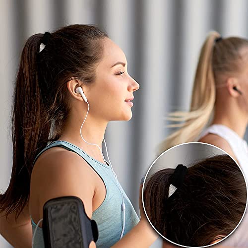 Image of GITGRNTH Soft Cotton Hair Ties for Women - No Damage Elastic Hair Bands - Durable Rubber Band for Women - Ideal Ponytail Holders - Comfortable Hair Accessories - Gentle on All Hair Types - Perfect for Thick and Thin Hair - Scrunches for Women - Kids Hair Rubber Band