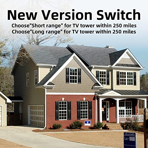 4K Tv Antenna, Rizerlton 8K Digital Hdtv Antenna Best Clear View Powerful 360° Signal Reception 250+ Miles Range With Amplifier Signal Booster 16.5Ft Coax Cable For All Tv Home, Office, Camping #TOP5