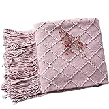  Teruixing Kissnite Kuscheldecke Microfaserdecke Tagesdecke Wohndecke Wendedecke Kuscheldeck Sofadecke Couchdecke 127 * 210 cm (Rosa)