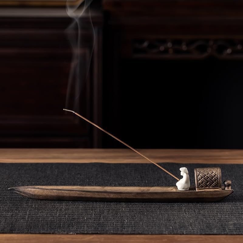 Incense Burner New Chinese Style Ceramic Incense Stick Incense Creative Home Indoor Retro Incense Holder Incense Burner Incense Stick Holder