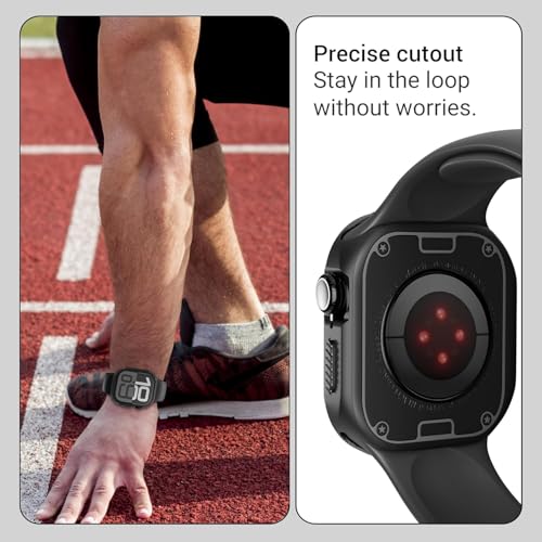 Image of Getsable Tough Armour Cover Case Compatible with Apple Watch Series 10 46mm, Shock Proof Durable TPU Bumper Case iwatch Series 10 46mm (2024) - Black