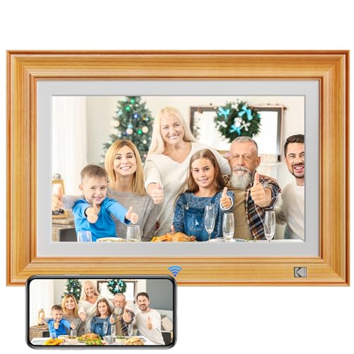 KODAK Cadre Photo Numérique WiFi 14,1 Pouces Full HD IPS Écran Tactile Cadre Photo Electronique Cloud avec App, 32Go de Mémoire, Rotation Automatique, Partage d'images, Musique, Vidéo
